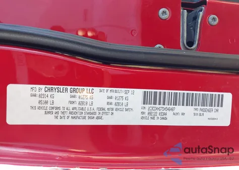 2013 Dodge Charger Sxt Plus from USA, damaged, VIN 2C3CDXHG7DH546487